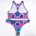 Ankola Bikini Sets Womens Two Pieces Printed High Neck Racerback Swimsuit Bathing Suit Multicolor B07B3R99DG